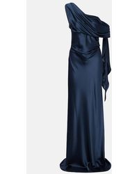 The Sei - Draped One-Shoulder Silk Charmeuse Gown - Lyst