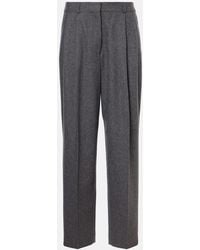 TOTEME - Gerade Low-Rise-Hose Aus Einem Wollgemisch - Lyst
