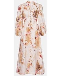 Zimmermann - Floral Print Maxi Dress - Lyst