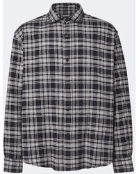 A.PRESSE - Checked Cotton And Silk Twill Shirt - Lyst