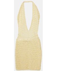 AYA MUSE - Sequined Halterneck Mini Dress - Lyst