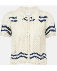 Anna Kosturova - Nautical Chevron Crochet Cotton Shirt - Lyst