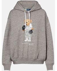 Polo Ralph Lauren - Polo Bear Printed Cotton-Blend Hoodie - Lyst