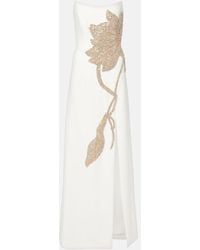 Costarellos - Robe Fara Aus Crepe Mit Kristallen - Lyst
