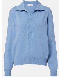 Victoria Beckham - Genevieve Wool And Cashmere Polo Sweater - Lyst