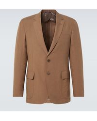 Ralph Lauren - Single-Breasted Silk And Linen Blazer - Lyst
