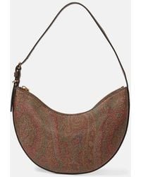 Etro - Small Leather-Trimmed Shoulder Bag - Lyst