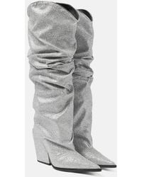 Alexandre Vauthier - Glitter Knee-High Boots - Lyst