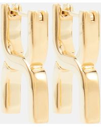 Chloé - Marcie Logo-engraved Brass Earrings - Lyst