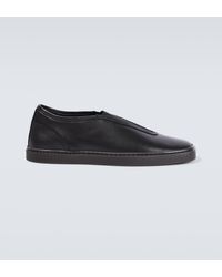 Lemaire - Leather Slip-on Sneakers - Lyst