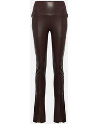 Norma Kamali - High-rise Faux Leather Flared leggings - Lyst