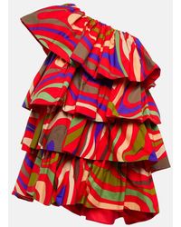 Emilio Pucci - One-Shoulder-Minikleid aus Baumwolle - Lyst