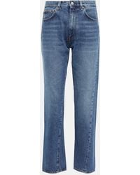 TOTEME - Mid-Rise Twisted-Seam Straight Jeans - Lyst
