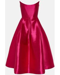 Alex Perry - Strapless Midi Dress - Lyst