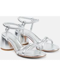 Gianvito Rossi - Sandalen Cassis Aus Metallic-Leder - Lyst