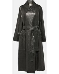 KHAITE - Minnie Oversized Leather Trench Coat - Lyst