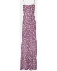 Dries Van Noten - Printed Silk Chiffon Slip Dress - Lyst