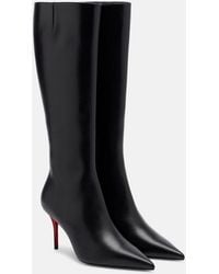 Christian Louboutin - Miss Z Leather Knee-High Boots - Lyst