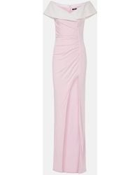 Balmain - Off-Shoulder-Robe Aus Jersey - Lyst