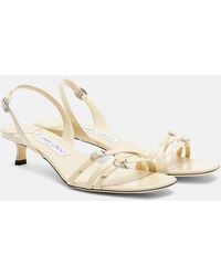 Jimmy Choo - Kaira Patent Leather Slingback Sandals - Lyst