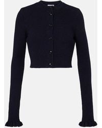 Alaïa - Cropped Wool And Silk-Blend Cardigan - Lyst