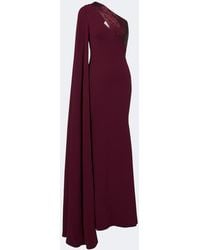 Roland Mouret - Embellished Caped One-Shoulder Gown - Lyst