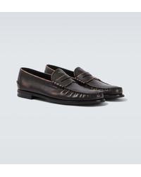 Prada - Leather Penny Loafers - Lyst