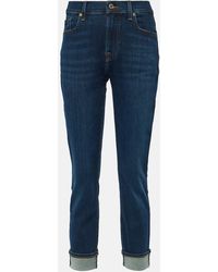 7 For All Mankind - High-Rise Skinny Jeans - Lyst