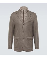 Herno - Convertible Wool And Cashmere Blazer - Lyst