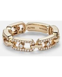 Messika - Move Link 18Kt Ring With Diamonds - Lyst
