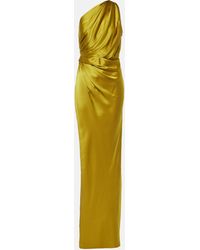 The Sei - Draped One-shoulder Silk Satin Gown - Lyst