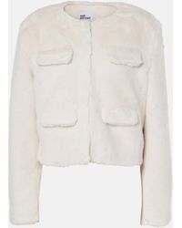 Self-Portrait - Jacke Aus Faux Shearling - Lyst