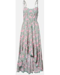 Juliet Dunn - Floral Cotton Midi Dress - Lyst