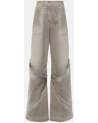 The Attico - Low-Rise Wide-Leg Jeans - Lyst