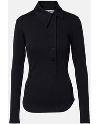 The Attico - Ribbed-Knit Cotton Jersey Top - Lyst