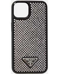Prada - Crystal-embellished Iphone 13 Case - Lyst