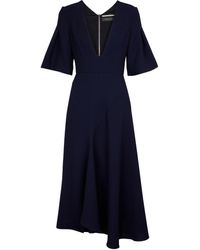 Robe Glasbury en crepe de laine Laines Roland Mouret en coloris Bleu Femme Robes Robes Roland Mouret 