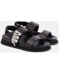 Jimmy Choo - Sandalen Verity Aus Leder Mit Kristallen - Lyst