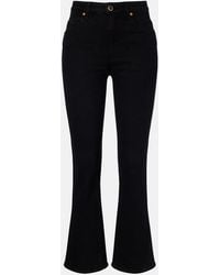 KHAITE - Vivian High-Rise Cropped Flared Jeans - Lyst