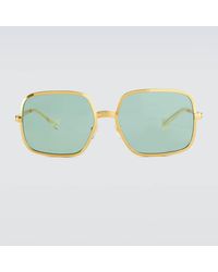 Gucci - Square-frame Metal Sunglasses - Lyst