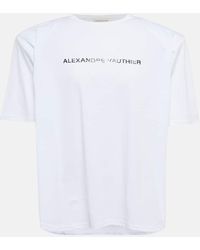 Alexandre Vauthier - T-shirt in jersey di cotone con logo - Lyst