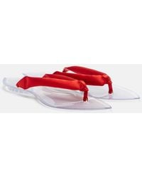 Alaïa - Invisible Satin Thong Sandals - Lyst