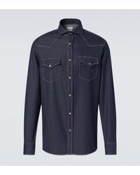 Brunello Cucinelli - Denim Shirt - Lyst