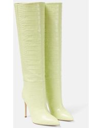 Paris Texas - Croc-embossed Leather Knee-high Boots - Lyst
