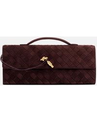 Bottega Veneta - Andiamo Suede Clutch - Lyst