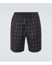 Our Legacy - Drape Checked Technical Shorts - Lyst