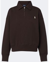 Polo Ralph Lauren - Cotton-Blend Jersey Polo Sweatshirt - Lyst