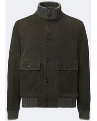 Fedeli - Cashmere-Trimmed Suede Jacket - Lyst