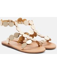 Ancient Greek Sandals - Triton Embellished Leather Gladiator Sandals - Lyst