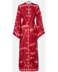 Johanna Ortiz - Robe Longue Imprimee En Lin - Lyst